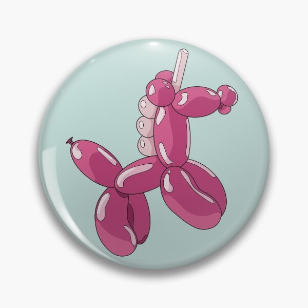 Item preview, A light and dark pink unicorn balloon designed and sold by Fruit-Tee.
