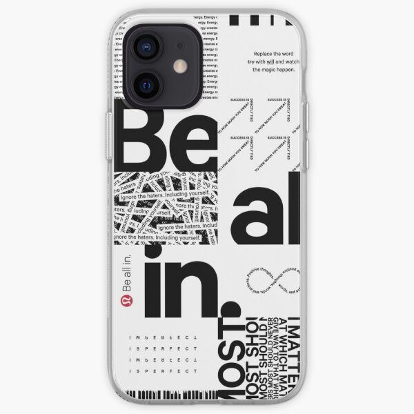 Black and White New Inspired Lululemon Bag Print iPhone Soft Case