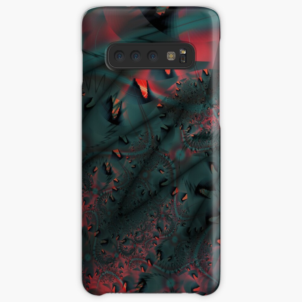 Red Abstract Lined Case & Skin for Samsung Galaxy