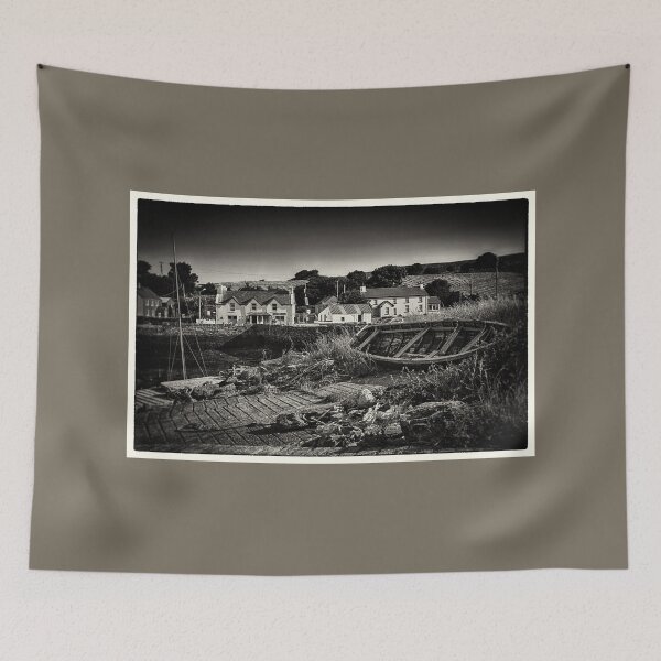 Item preview, Beara Peninsula Kerry Harbour Seascape Sepia Black and White Art Print designed and sold by ROADTROOPER.