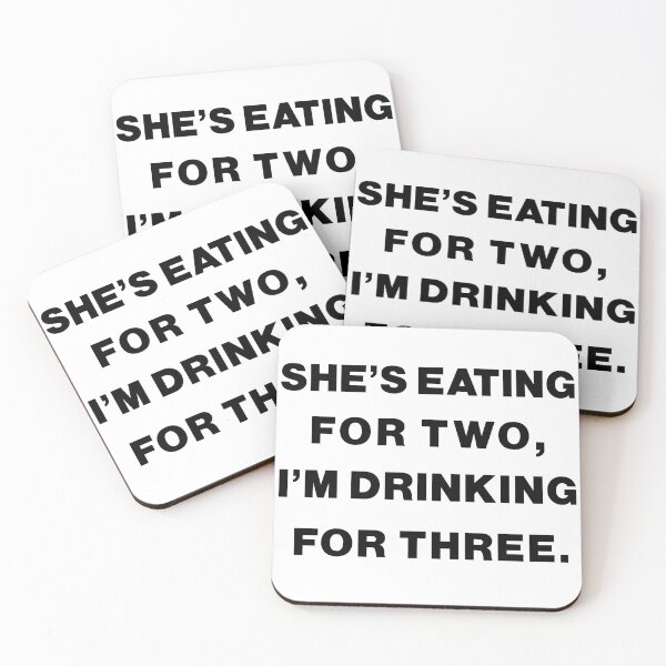 Item preview, She's Eating For Two I'm Drinking For Three : Funny New Dad Father Pregnancy Announcement Joke designed and sold by RM2017.
