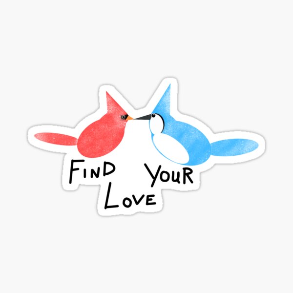 Item preview, Find Your Love (Kissing Birds) designed and sold by NorthForest.