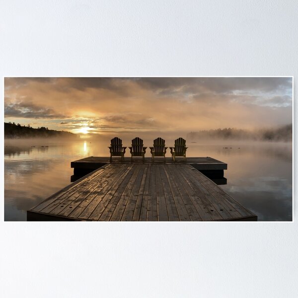 Item preview, Muskoka Dock Side Misty Sunrise designed and sold by GodCrew.