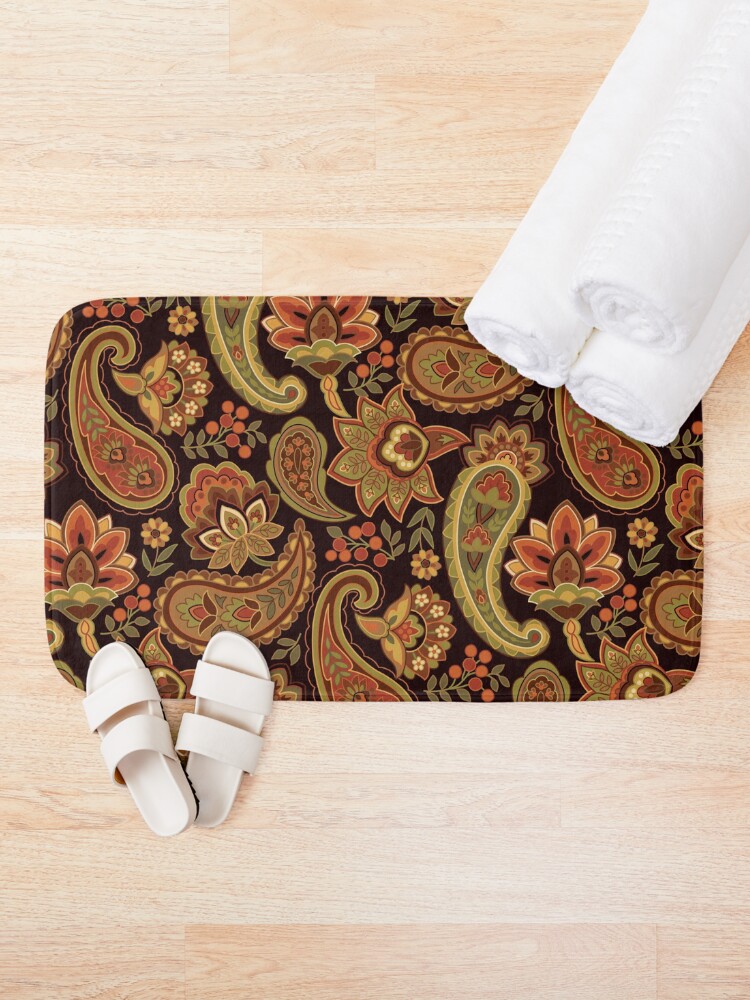 Alternate view of Autumn Paisley Bath Mat