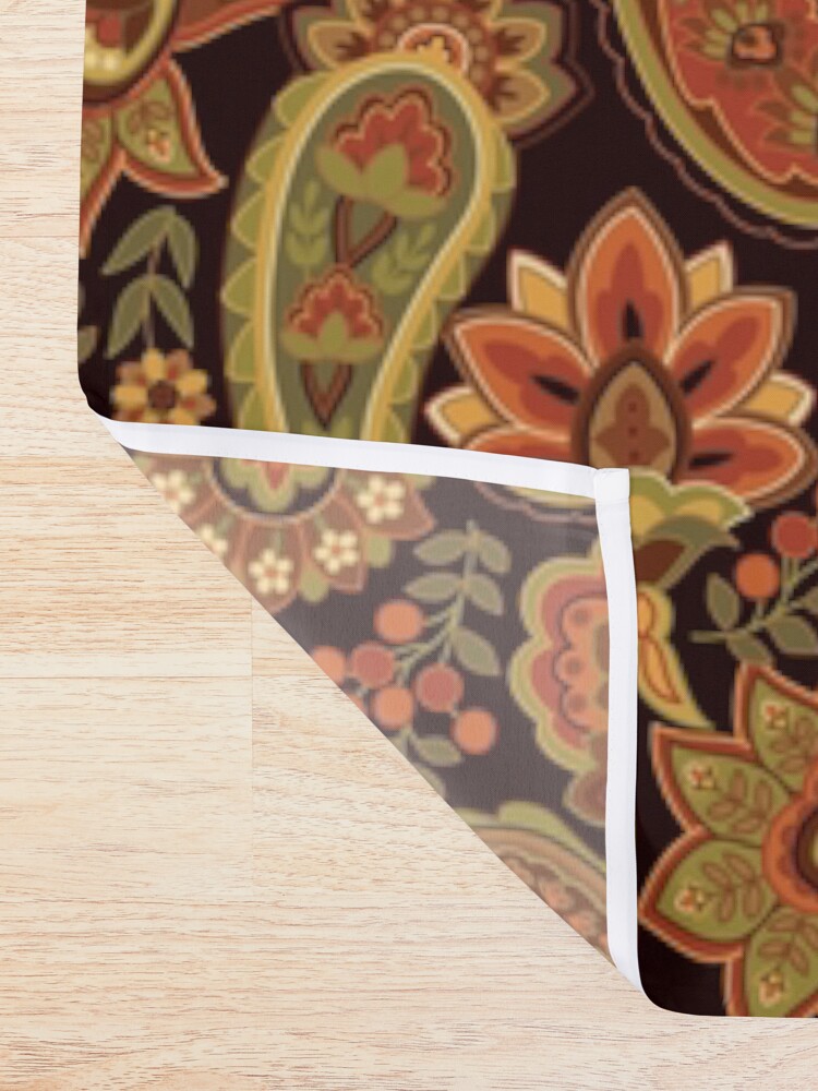 Alternate view of Autumn Paisley Shower Curtain