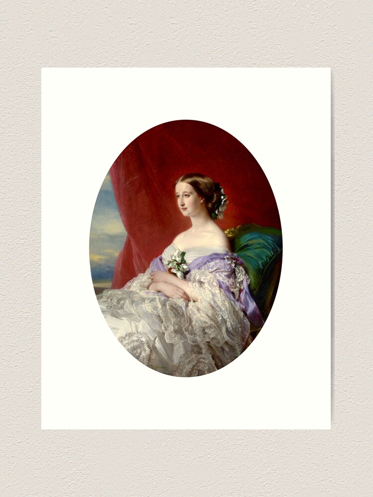 Portrait of Empress Eugenie by Shower Curtain by Franz Xaver