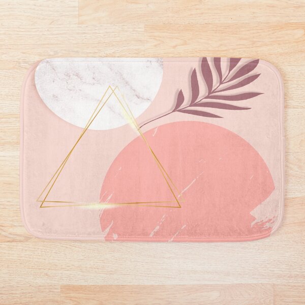 Item preview, Big Marble Pink Leaf Modern Abstract Art designed and sold by designenrich.