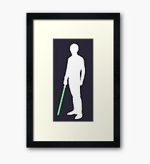 Star Wars Luke Skywalker White Framed Print