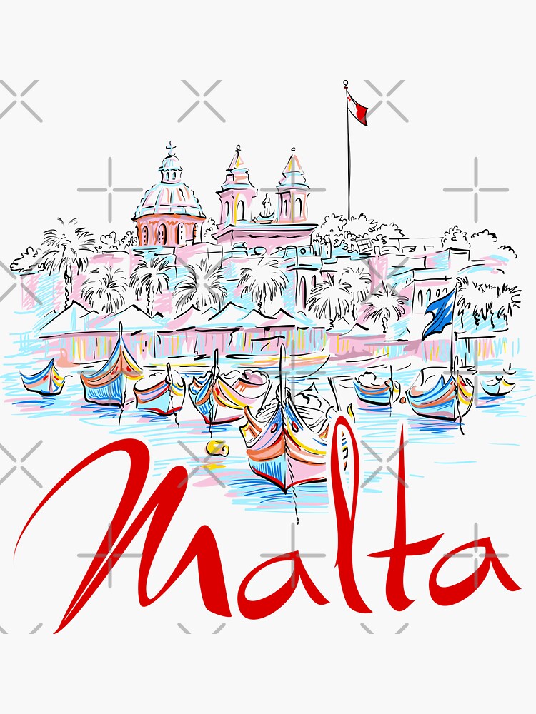 "Malta Souvenir" Sticker for Sale by AllWellia Redbubble
