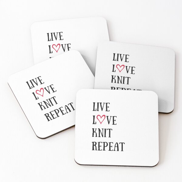 Item preview, LIVE LOVE KNIT REPEAT designed and sold by Knitterty.