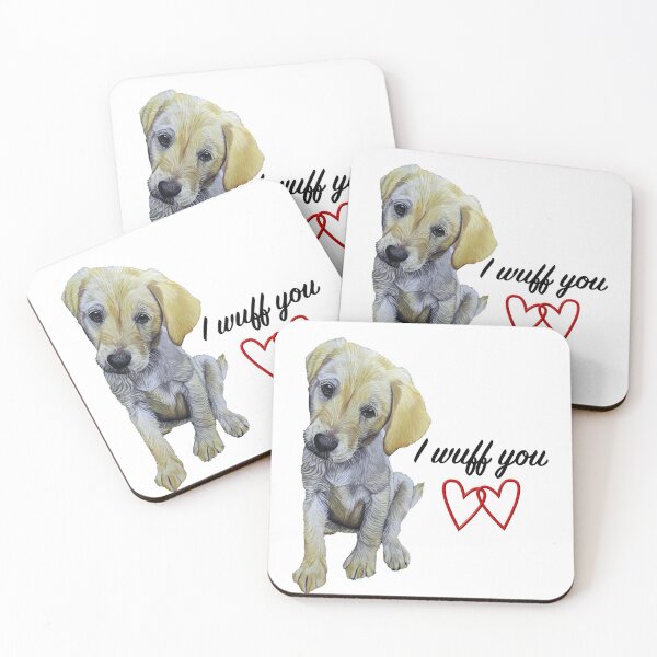 Item preview, Labrador 'I wuff you' message designed and sold by IslesArt.