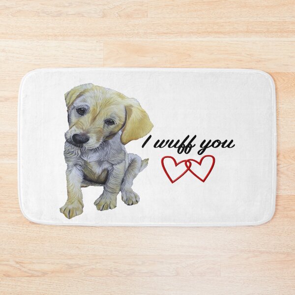Item preview, Labrador 'I wuff you' message designed and sold by IslesArt.