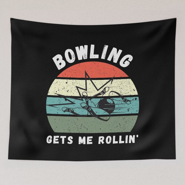 Item preview, Bowling Gets Me Rollin Distressed Sunset designed and sold by SAVWIS.