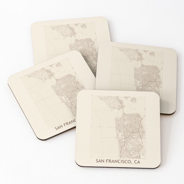Item preview, San Francisco, CA Quad Topographical Map Vintage designed and sold by PGHPhotoCo.