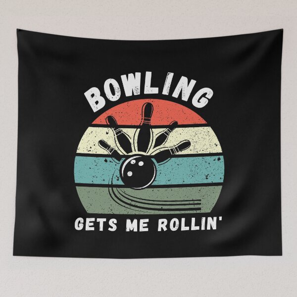 Item preview, Bowling Gets Me Rollin Distressed Sunset designed and sold by SAVWIS.