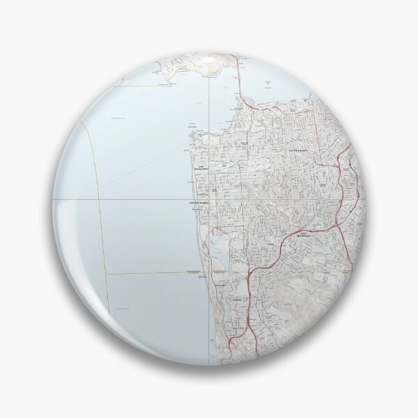 Item preview, San Francisco, CA Quad Topographical Map Clean designed and sold by PGHPhotoCo.