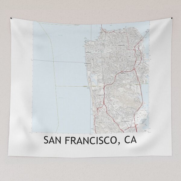 Item preview, San Francisco, CA Quad Topographical Map Clean designed and sold by PGHPhotoCo.