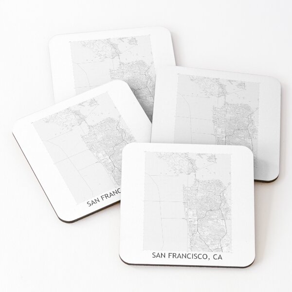 Item preview, San Francisco, CA Quad Topographical Map Black & White designed and sold by PGHPhotoCo.