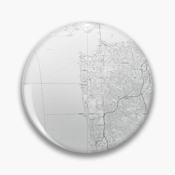 Item preview, San Francisco, CA Quad Topographical Map Black & White designed and sold by PGHPhotoCo.