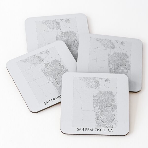 Item preview, San Francisco, CA Quad Topographical Map Grey designed and sold by PGHPhotoCo.