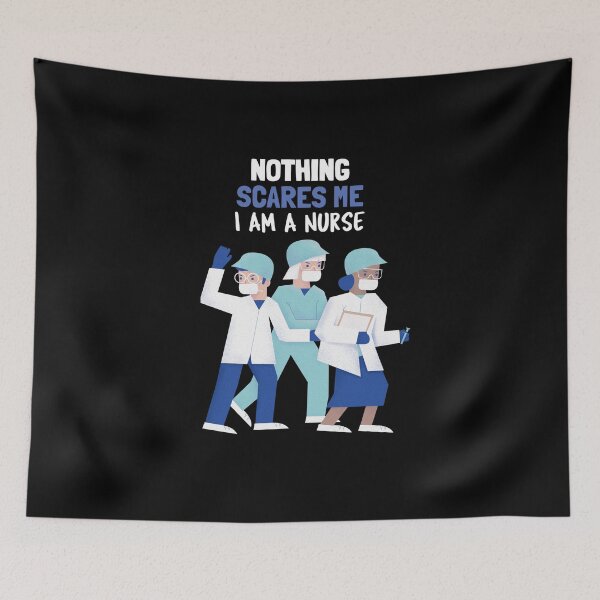 Item preview, Nothing Scares Me I Am A Nurse designed and sold by GoodVibeDesign.