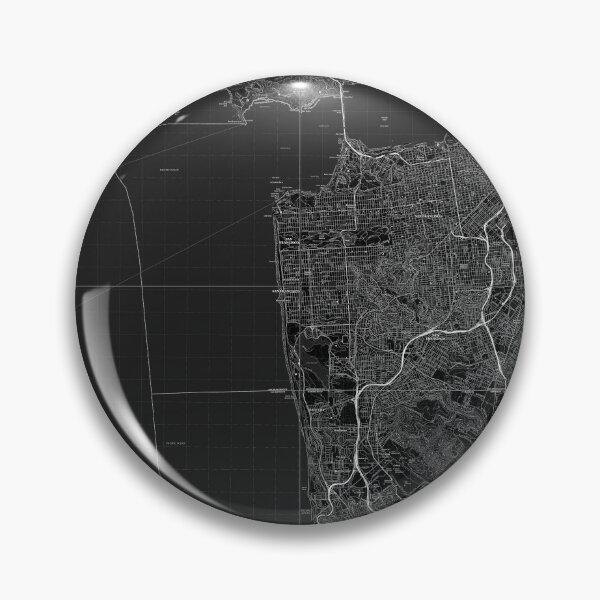Item preview, San Francisco, CA Quad Topographical Map Black designed and sold by PGHPhotoCo.