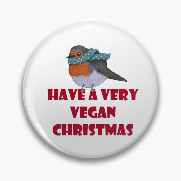 Item preview, Have a very vegan christmas robin designed and sold by Annelizard.