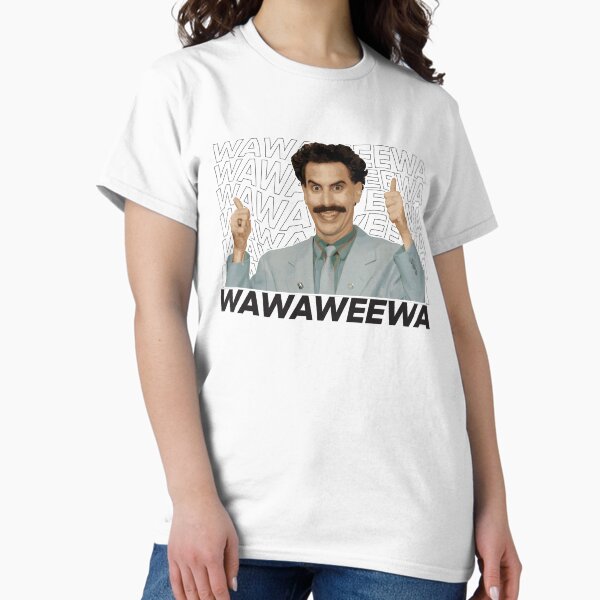 Item preview, Borat - Wawaweewa - White - Sticker tee designed and sold by Azura369.