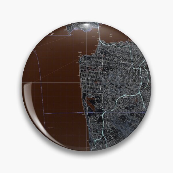 Item preview, San Francisco, CA Quad Topographical Map Dark designed and sold by PGHPhotoCo.