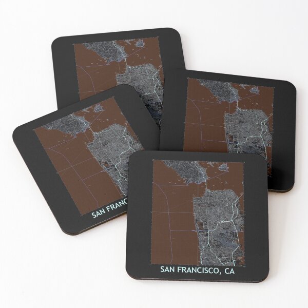 Item preview, San Francisco, CA Quad Topographical Map Dark designed and sold by PGHPhotoCo.