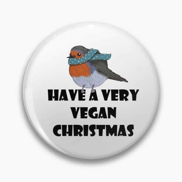Item preview, Have a very vegan christmas robin designed and sold by Annelizard.
