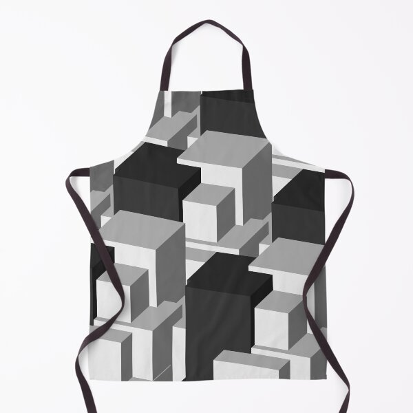 Item preview, 3D Optical Illusion Blocks Tech Geometry Pattern (Black/White/Gray) designed and sold by hyproinc.