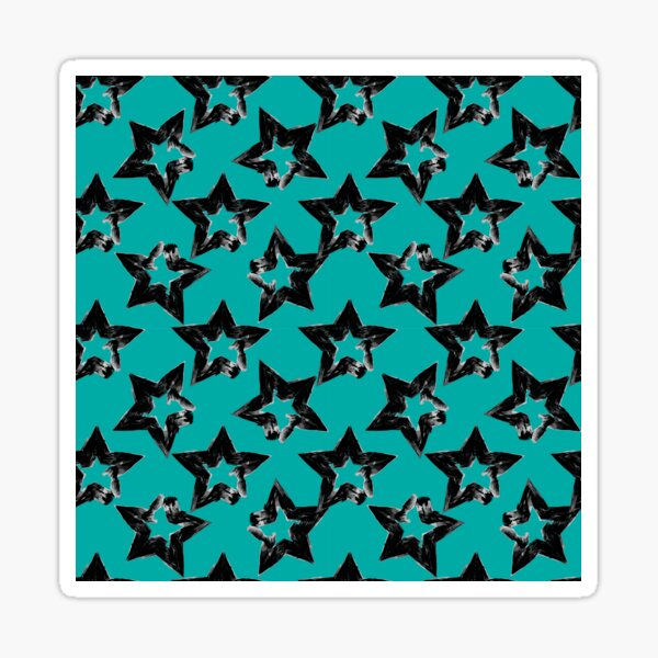 Cute pattern with charcoal stars Sticker