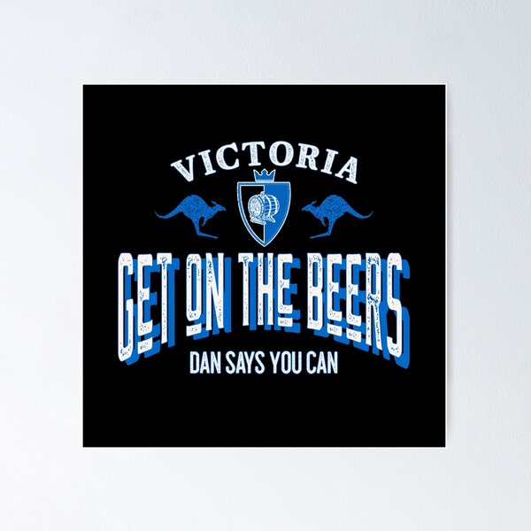 Item preview, Get On the Beers Bold Australian Funny Beer Drinking Graphic with Kangaroos and Keg designed and sold by UrTops.