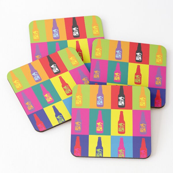 Item preview, Retro Beer Bottles Pop Art Graphic Illustration designed and sold by HotHibiscus.