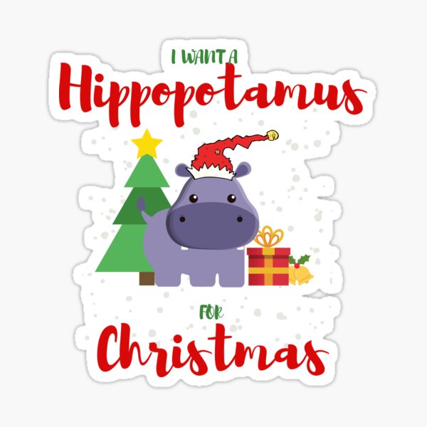 Aperçu de l'œuvre Envie d'un hippopotame pour Noël 2020 créée et vendue par AutumnVibeShop.