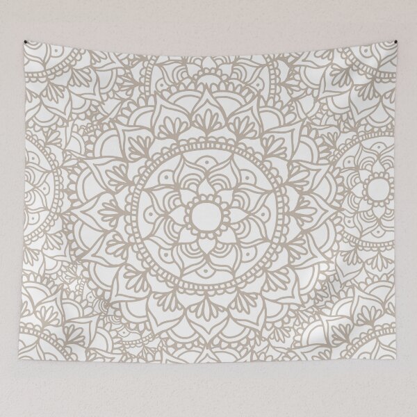 Item preview, White and Grey Mandala Pattern designed and sold by Julie Erin Designs.