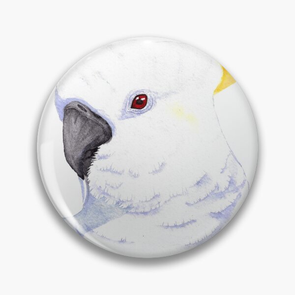 Item preview, sulphur-crested cockatoo watercolor designed and sold by L'Atelier Oranjade.