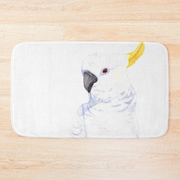 Item preview, sulphur-crested cockatoo watercolor designed and sold by L'Atelier Oranjade.