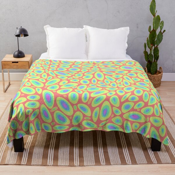 Trippy Colorful Rainbow Abstract Pattern Throw Blanket