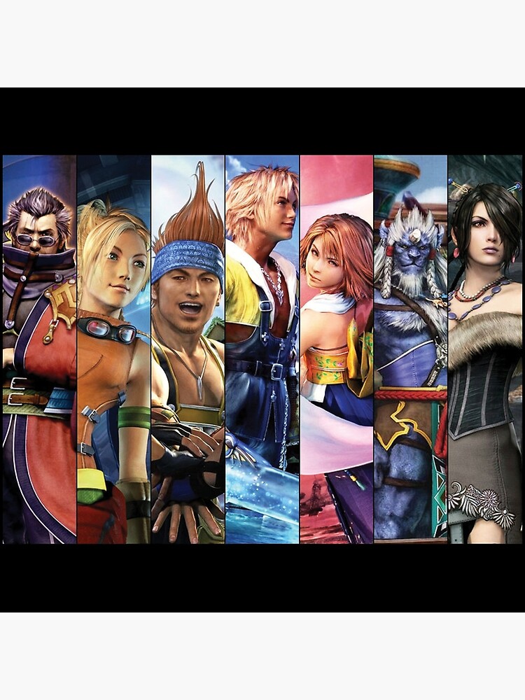 Final Fantasy X Characters Wallpaper Art Board Print For Sale By Cassidycreates Redbubble