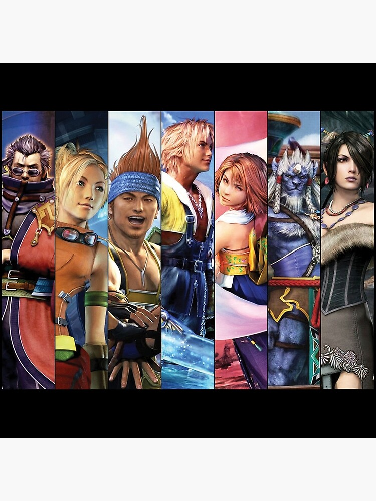 Final Fantasy X Characters Wallpaper Art Board Print By Cassidycreates Redbubble