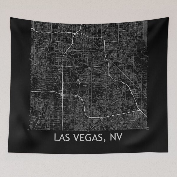 Item preview, Las Vegas, NV Quad Topographical Map Black designed and sold by PGHPhotoCo.