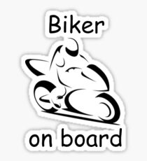 Biker on board 2 Sticker