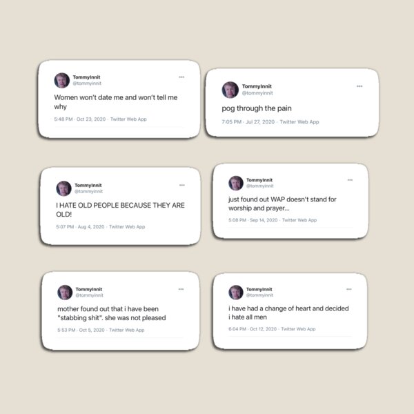 Tommyinnit Tweets Magnets | Redbubble