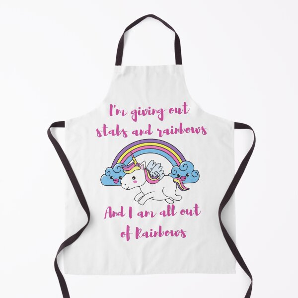 Item preview, it's all stabs and rainbows, Funny Unicorn Quotes designed and sold by MAdHouseArtist.