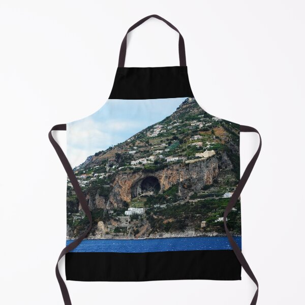 Item preview, Panorama in Amalfi coast with a mountain scattered with buildings and a huge cavern in the middle designed and sold by Kristina Drozd.