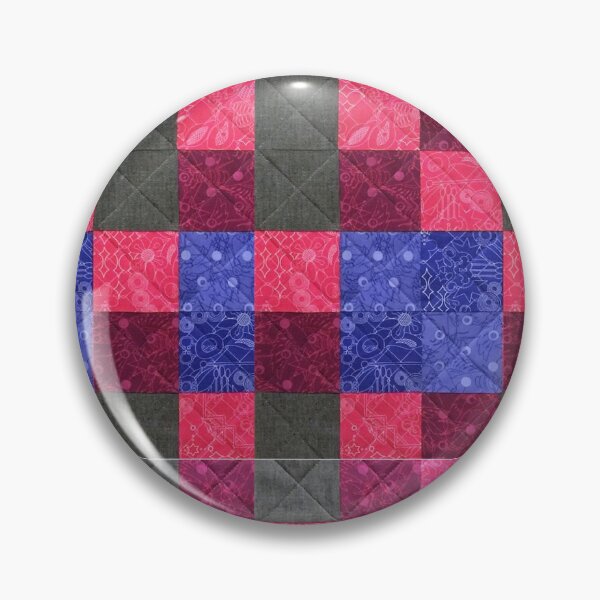 Item preview, Quilted patchwork purple, blue and black chequered pattern  designed and sold by baligaia.