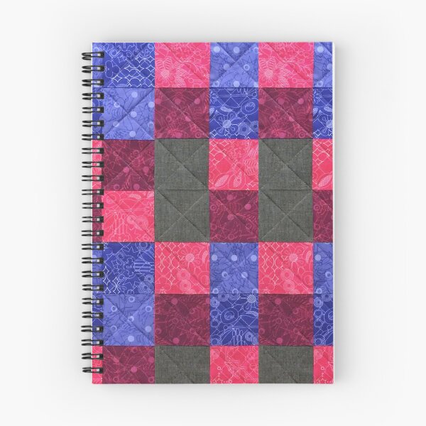 Item preview, Quilted patchwork purple, blue and black chequered pattern  designed and sold by baligaia.