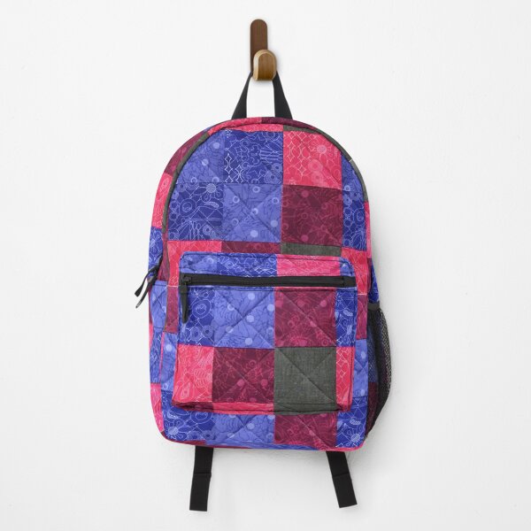 Item preview, Quilted patchwork purple, blue and black chequered pattern  designed and sold by baligaia.